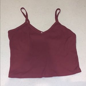 ribbed red tank top